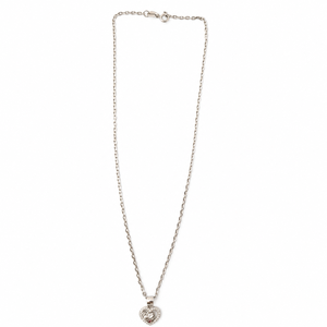 Collar con Colgante de Corazón para Niños, Plata 925, Circonita Cúbica, Cristal Rojo, Acabado Pulido, Joyería de Moda para Uso Diario, Regalo - Product Image 5