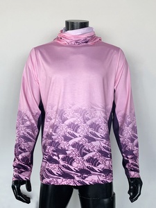 Custom Masked Fishing <b>Hoodie</b> UPF 50 Waterproof Breathable Long Sleeve <b>UV</b> <b>Protection</b> Quick Dry Front Logo 180g Shirts Unisex - Product Image 4