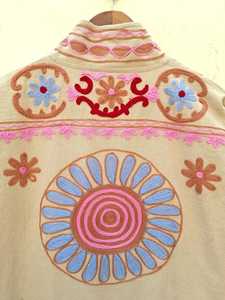 Indian Handmade Camel Motif Suzani Kantha Boho Embroidered <b>Velvet</b> <b>Jacket</b> Kimono Coat Lightweight Beautiful Winter <b>Women</b> Outwear - Product Image 4