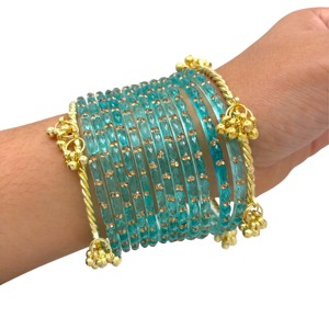 Party Wear Silver Plated Glass Fashion Bangles Women Stylish Trendy Stackable Eco-Friendly <b>Wedding</b> Wrist <b>Accessories</b> Modern - Product Image 2