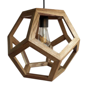 Luminaire suspendu réglable en hauteur, en bois de manguier de haute qualité et métal finition or, forme goutte d'eau, pour cuisine et salle à manger - Product Image 3