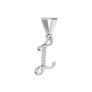 Anillo de Compromiso y Boda Aarinya para Mujer, con Inicial 'L' Caligrafada, Diamante Cultivado en Laboratorio, Corte Brillante, Certificado IGI, Plata 925 - Product Image 3
