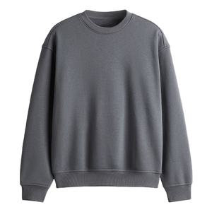 Sweat-shirt en coton uni à col rond surdimensionné pour homme, impression personnalisée du logo, saison automne-hiver, sans capuche, design personnalisé - Product Image 1