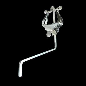 Soporte de Saxofón de Acero Inoxidable Pulido, Soporte de Música Tipo Lira para Saxofón Alto y Tenor - Product Image 1