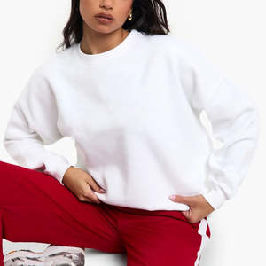 Nouveaux Sweat-shirts Oversize Col Rond Tendance 2026 Personnalisables avec Logo Imprimé Manches Longues Épaules Tombantes pour Femmes - Product Image 3