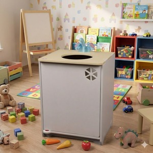 Juego de Juguetes de Cocina de Madera Contrachapada de Pino Americano Hao Hung Long, Material Duradero y Seguro, Bordes Lisos, para Niños de 2 a 7 Años, Unisex, Lavabo - Product Image 1