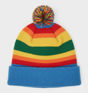 Bonnet tricoté d'hiver de haute qualité, style pêcheur, avec logo personnalisé, motif jacquard à lettres et points, collection 2026 - Product Image 1