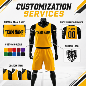 Tenue d'entraînement de basketball personnalisée, légère et respirante, ensemble maillot et short avec logo et numéro d'équipe personnalisés - Product Image 3