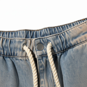 Custom Logo Men Summer Shorts Casual Cotton Linen Beach Shorts Elastic Waist Loose Fit Outdoor Cargo Shorts Plus Size 5XL - Product Image 5