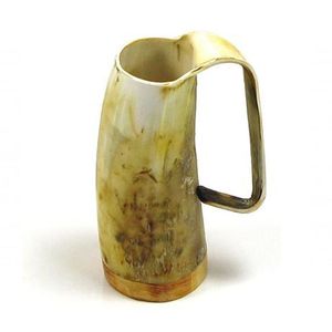 Jarra de cuerno de búfalo premium hecha a mano, elaborada con cuerno de búfalo natural ético con acabado brillante. - Product Image 2