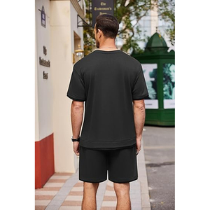 Mens T Shirt Cargo Shorts <b>Set</b> Manufacturer 2 Piece Cotton Summer Outfit OEM Custom Logo Wholesale Bulk - Product Image 3
