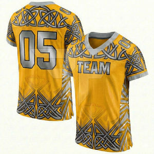 Nuevo Diseño Moderno de Camiseta de Fútbol Americano, Impresión Personalizada por Transferencia de Calor, 100% Poliéster, Transpirable, de Secado Rápido, Corta - Product Image 3