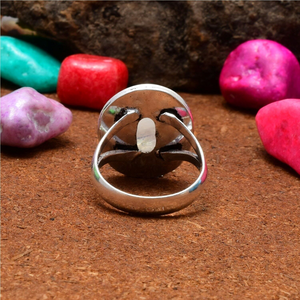 Bague en Pierre de Lune Arc-en-ciel Naturelle, Argent Sterling 925, Bijou Fait Main, Cadeau d'Anniversaire de Mariage pour Elle, Bague pour Filles - Product Image 3