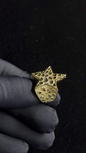 Anillo de Moissanita con Baño de Rodio de la Mejor Calidad, Estilo Hip Hop, Diseño de Estrella, para Hombre, Corte Elegante, Regalo de Cumpleaños - Product Image 3