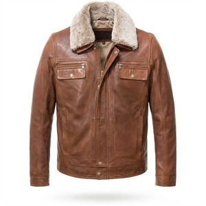 Custom <b>Men's</b> High Quality Fashion Design Leather <b>Jacket</b> Motorcycle Leather <b>Jacket</b> for <b>Men</b> Made By Pakistani Manufactured - Product Image 1