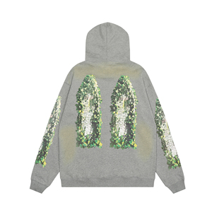 Custom Logo Oversized French Terry Hoodie Men Heavyweight 100% Cotton Dip Dye Acid Wash Vintage Y2K Gradient <b>Spray</b> Pocket - Product Image 1
