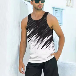 Débardeur de sport pour homme, sans manches, en coton, personnalisable, respirant, pour l'entraînement et le fitness, avec sublimation - Product Image 3