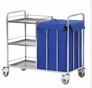 Carrito de Acero Inoxidable para Ropa Sucia y Apósitos Médicos, 24 Pulgadas de Ancho, Capacidad de Carga de 50 lb, para Uso Hospitalario - Product Image 3