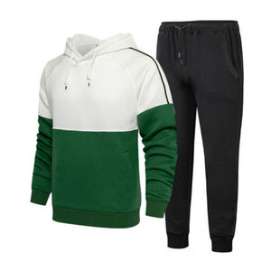 Conjunto Deportivo Personalizado para Hombre, Corte Ajustado, Sudadera con Capucha y Media Cremallera, Pantalones Deportivos, Ropa de Gimnasio, Algodón y Poliéster, Liso - Product Image 4