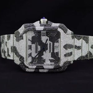 นาฬิกาข้อมือควอตซ์อนาล็อกทรงเหรียญ ดีไซน์หรูหรา คุณภาพสูง ประดับเพชรโมอิสซาไนต์ เกรด D VVS สายสแตนเลส ขนาด 40 มม. - Product Image 1