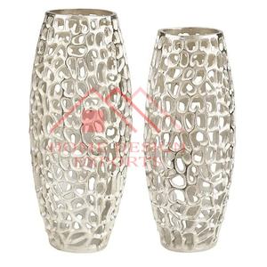 Florero de Metal de acabado personalizado, decoración superior de mesa, jarrón de flores para el hogar o casa de campo, artículos de decoración, nuevo florero de trompeta - Product Image 3