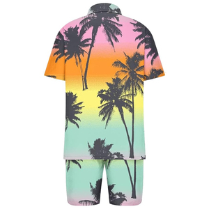 Hot Sale Hawaiian Beach Wear Breathable Men's Shirts And Shorts Set Comfortable Plus Size Men's Summer Sets - Product Image 3