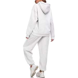 Conjunto deportivo de 2 piezas para hombre, 100% algodón grueso, informal, con bordados y parches, lavado ácido. - Product Image 6