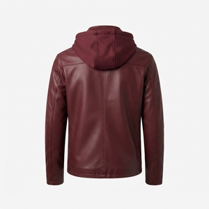 Blouson de moto en cuir personnalisé pour homme adulte, coupe-vent, séchage rapide, style course imprimé, grandes tailles, OEM ODM sur mesure - Product Image 2