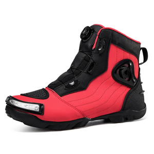Nouvelles Bottes de Course Moto Montantes en Caoutchouc Respirantes à Lacets pour Hommes, Taille Plus, Rehaussantes, Collection 2026 - Product Image 5
