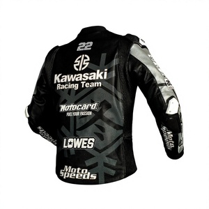 แจ็คเก็ตมอเตอร์ไซค์ Alex Lowes รุ่น Best Sport Bike ผลิตจากหนังวัว/หนังจิงโจ้ ยี่ห้อ Rawasaki ตัดเย็บตามสั่ง พร้อมรูระบายอากาศ สำหรับขับขี่บนสนามแข่ง/แจ็คเก็ตหนังสำหรับแข่งรถ - Product Image 2