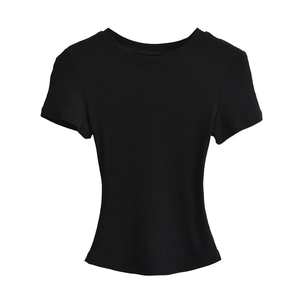 Camisetas Casuales para Mujer, Corte Ajustado, Manga Corta, Top de Verano, Camiseta Básica Lisa para Dama - Product Image 4