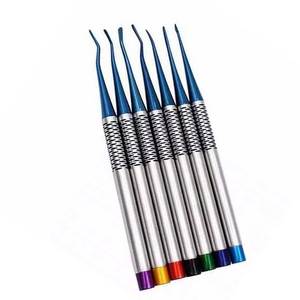 Kit réutilisable d'instruments dentaires en titane Blue root elevator luxating PDL pour implants, 7 pièces, avec plateau de cassette - Product Image 2