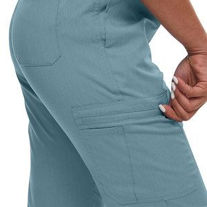 Best Fashionable Woven Medical <b>Scrub</b> <b>Sets</b> OEM Service Cotton/Polyester Spandex Quick Dry Breathable Custom Wholesale Stretchy - Product Image 5