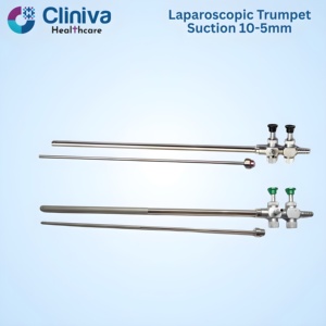 Juego de Instrumentos de Succión Laparoscópica Tipo Trompeta 10-5mmx450mm Manual de Alta Calidad Reutilizable de Acero Inoxidable de Grado Quirúrgico - Product Image 2