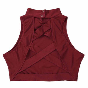 Débardeur de sport pour femme sans manches, respirant, coupe courte, avec lignes de sublimation personnalisées, prix abordable - Product Image 2