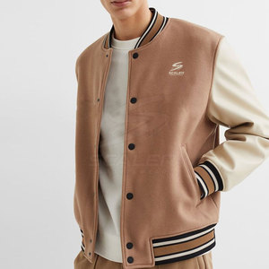 Stylish Varsity Winter Jacket for Men with Stand Collar Front Logo Windproof Breathable Soft Lining Comfortable Fit Casual Wear - Product Image 2
