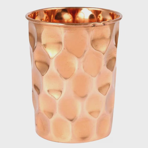 Meilleur prix de gros – Verre à eau rond en cuivre pur martelé, taille personnalisée pour mariage - Product Image 3