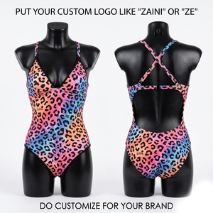 Bikini femme haut de gamme 220 GSM 100% polyester, taille haute, coupe triangle, décolleté plongeant, respirant, antibactérien, uni, avec bouton - Product Image 1