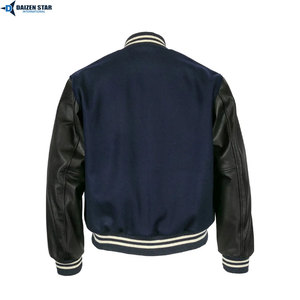 High Quality Custom Letterman Varsity Jacket Brands OEM ODM Wholesale Streetwear Embroidery Woolen Front Windproof Breathable - Product Image 2