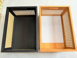 Handmade Eco-Friendly Modern Wooden Storage <b>Basket</b> with Handles Multipurpose Organizer Home Kitchen Bathroom Office Living Room - Product Image 3