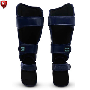 Protège-tibias de boxe pour entraînement de combat, protection de la cheville et du cou-de-pied, chauffe-jambes MMA Muay Thai, protège-tibias légers en PU - Product Image 2
