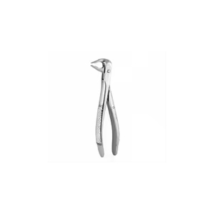 Forceps dentaire en corne de boeuf, manuel, en acier inoxydable, argenté, avec poignée moletée, instrument chirurgical certifié CE de classe I pour molaires inférieures - Product Image 1