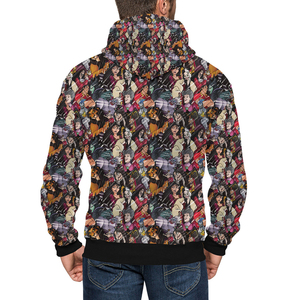 Sweat à capuche zippé pour homme à manches longues, personnalisable, style streetwear, avec impression par sublimation sur tissu polaire confortable - Product Image 6
