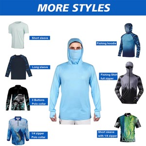 Vêtements de pêche unisexes en gros, protection solaire UPF30, sweat-shirt de pêche à manches longues, imperméable, respirant, séchage rapide - Product Image 6