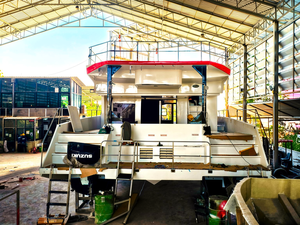 UBI 14540 Customized Fiberglass Cruising 14.5m Yacht 40 PAX High-Speed Sport Outboard Engine 300HP Fishing Patrol Leisure Boat - Product Image 3