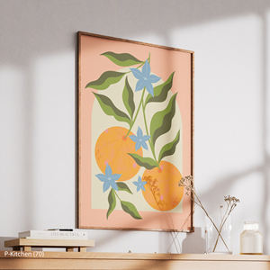 ภาพพิมพ์บนผ้าใบสำหรับตกแต่งผนังห้องครัว ลายมะนาวแบบนามธรรม โปสเตอร์อาหารสีสันสดใส สไตล์เรโทร-โมเดิร์น ของตกแต่งผนังห้องรับประทานอาหาร - Product Image 3