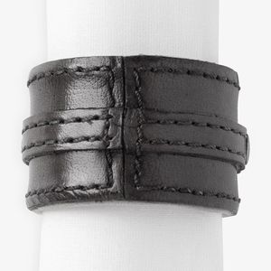 Designer Leather Napkin Ring For Dining <b>Table</b> Reusable Elegant Napkin Holder For <b>Party</b> <b>Table</b> Setting - Product Image 2
