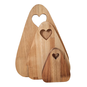 Rustic Acacia Wood Cutting Board, Set Of 3 Chopping Board Unique <b>Shape</b> For Kitchen Use, Home Decor Wholesale From Vietnam - Product Image 1