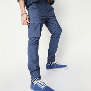 Pantalones Cargo de Lona Rectos Casuales para Hombre, Diseño Personalizado, con Cintura Ajustable con Cordón, Múltiples Bolsillos, Tela de Algodón para Uso Diario - Product Image 3