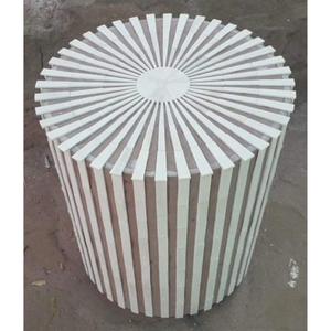 Mesa de Cajones con Incrustaciones de Hueso de ILAHI, Diseño Moderno con Detalles de Ágata, Almacenamiento de Tres Niveles, Mueble Portátil para el Hogar - Product Image 6